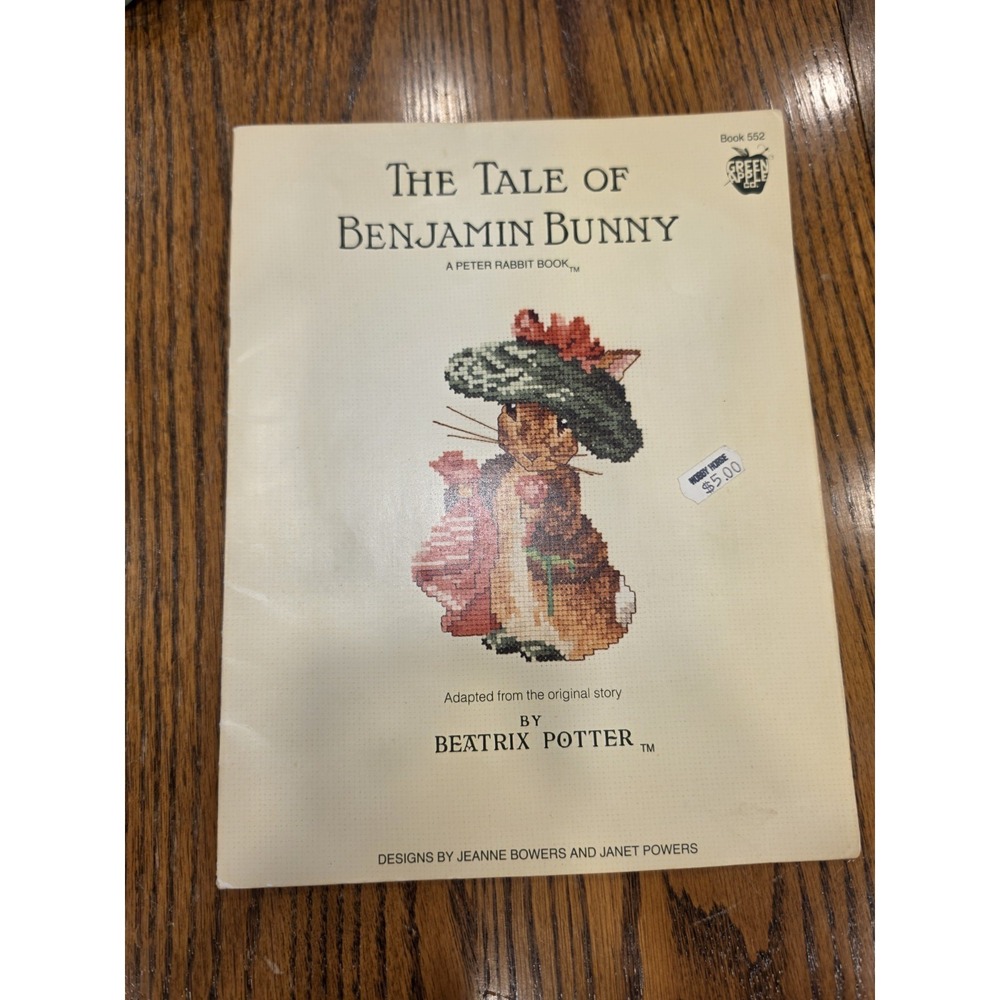Vtg 90s Tale Of Benjamin Bunny - cross stitch pattern booklet - Book 552